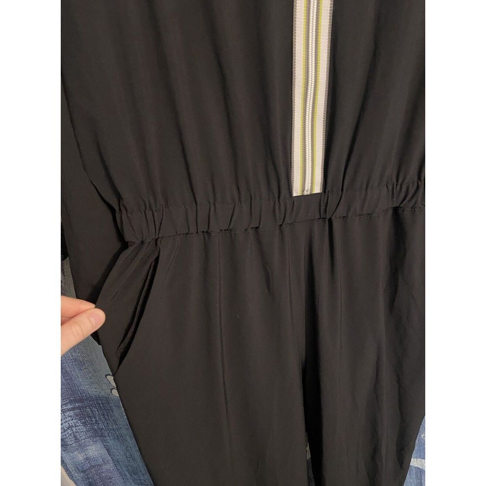 Athleta Dipsea Jumpsuit Womens Black Hooded Athletic Size 8 Gorpcore Outdoor - Picture 4 of 12
